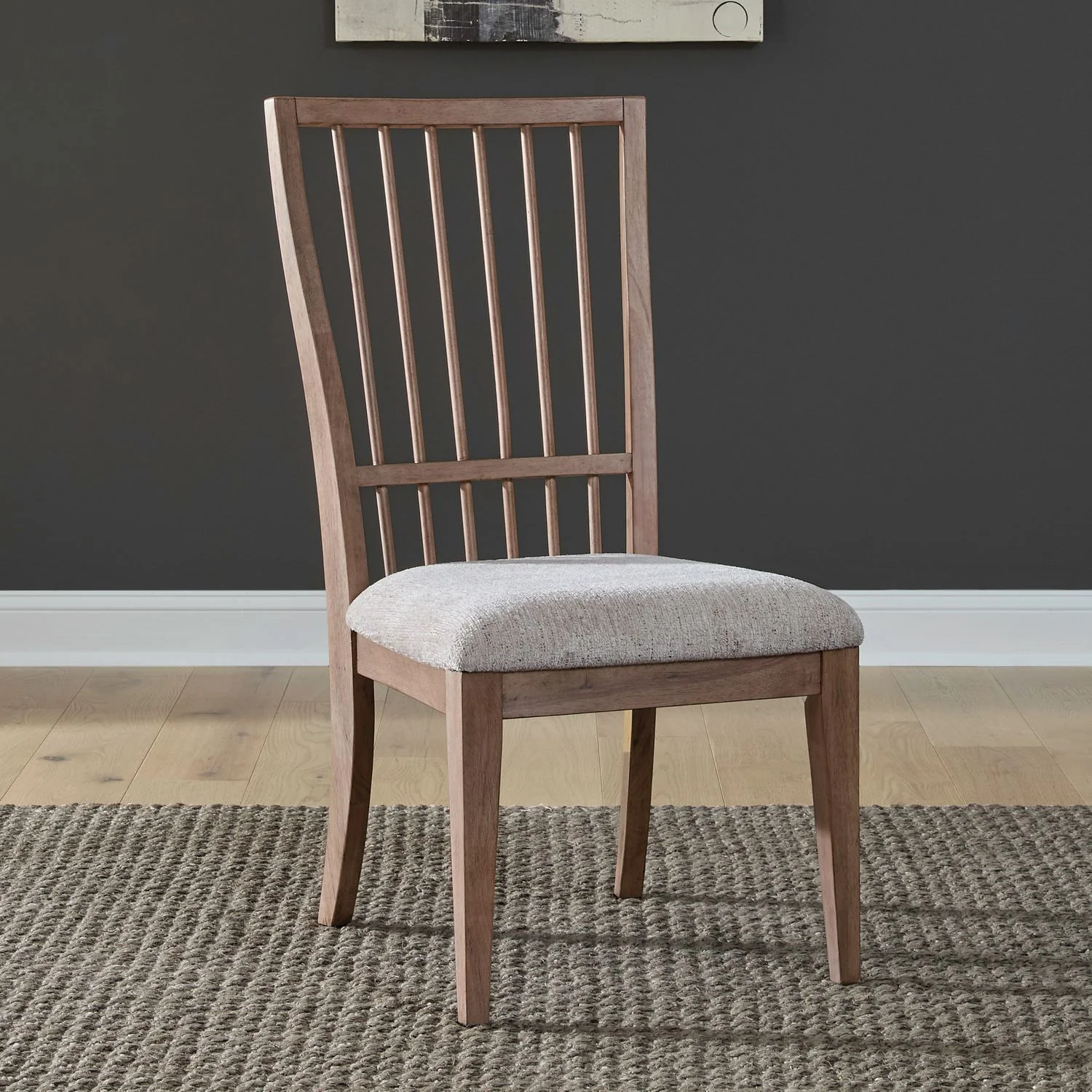 Haven Hills – Spindle Back Side Chair – Camel Beige