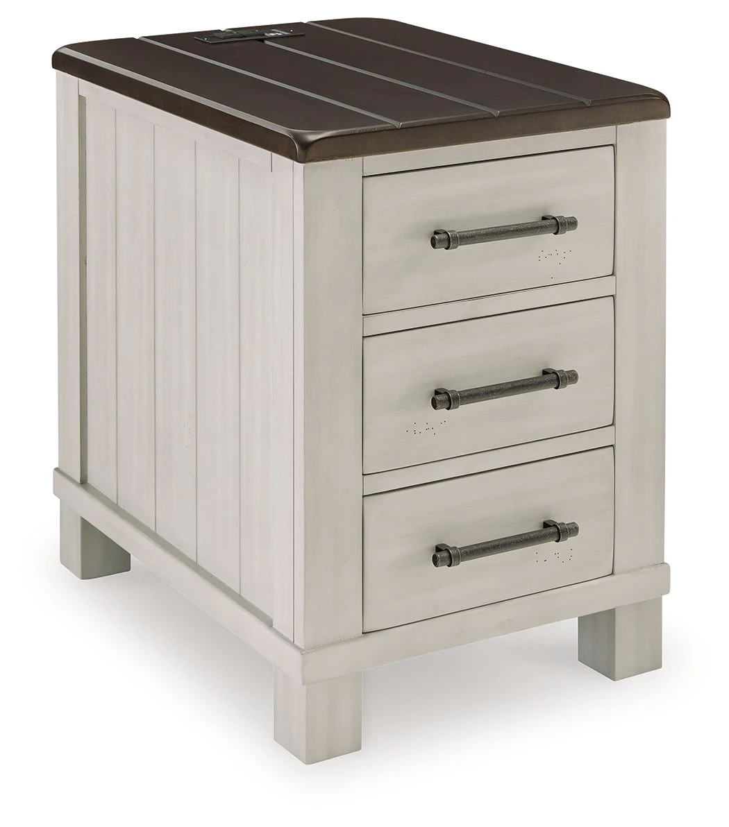 Darborn - Chair Side End Table - Gray / Brown - Image 1