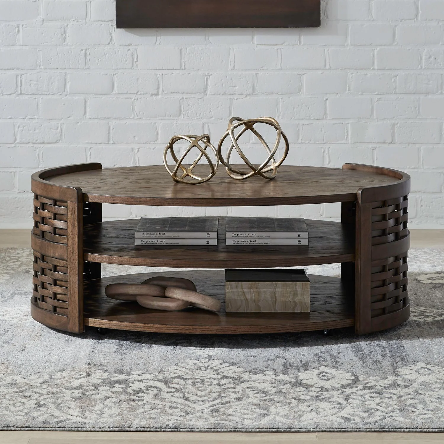 Warren Park - Oval Cocktail Table - Coffee Brown - Image 1