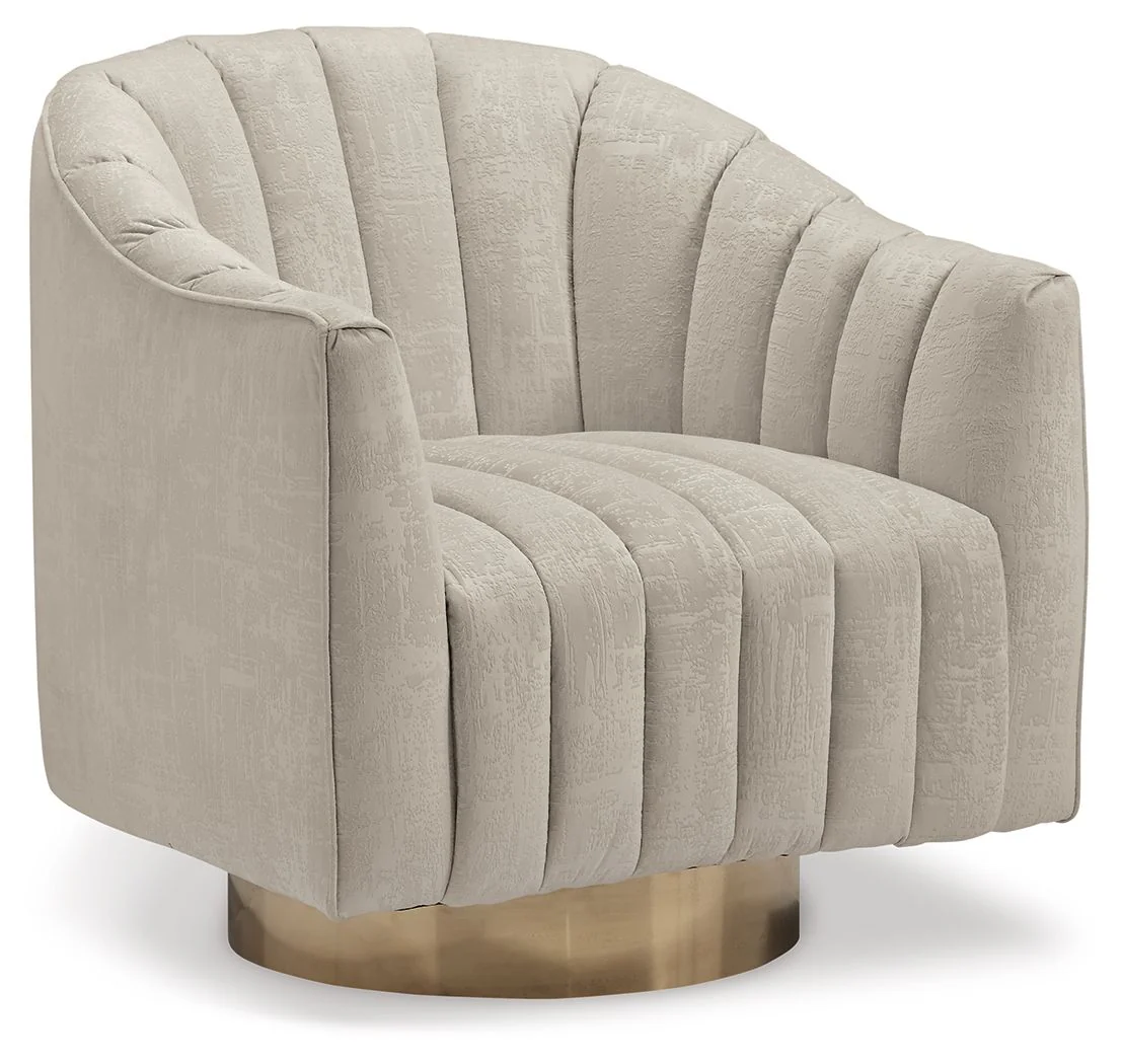 Penzlin – Swivel Accent Chair – Pearl