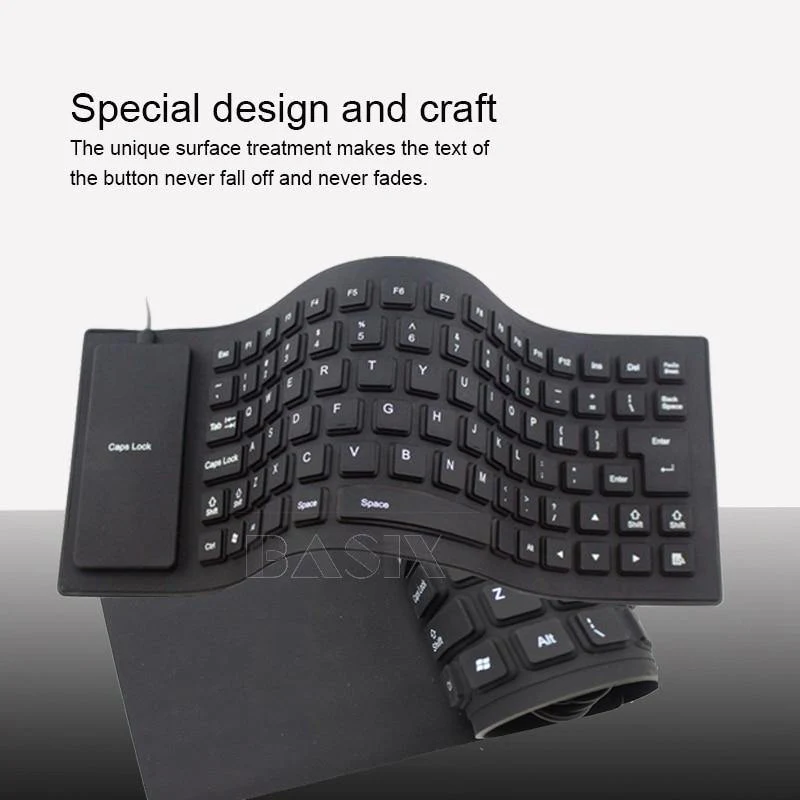 Silicone Foldable Waterproof USB Keyboard - Image 3