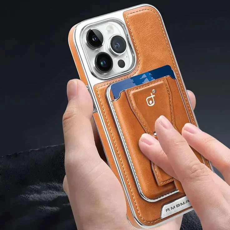 Lux Hold Leather Wallet Stand iPhone Case - Image 2