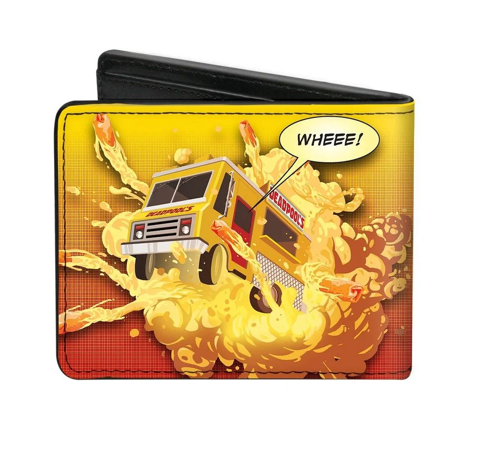 Deadpool Chimichangas Flaming Logo Marvel Bifold Wallet - Image 2