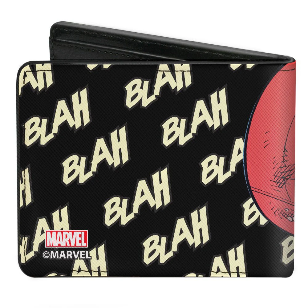Deadpool Face Close Up Blah Blah Blah Marvel Comics Bifold Wallet - Image 2