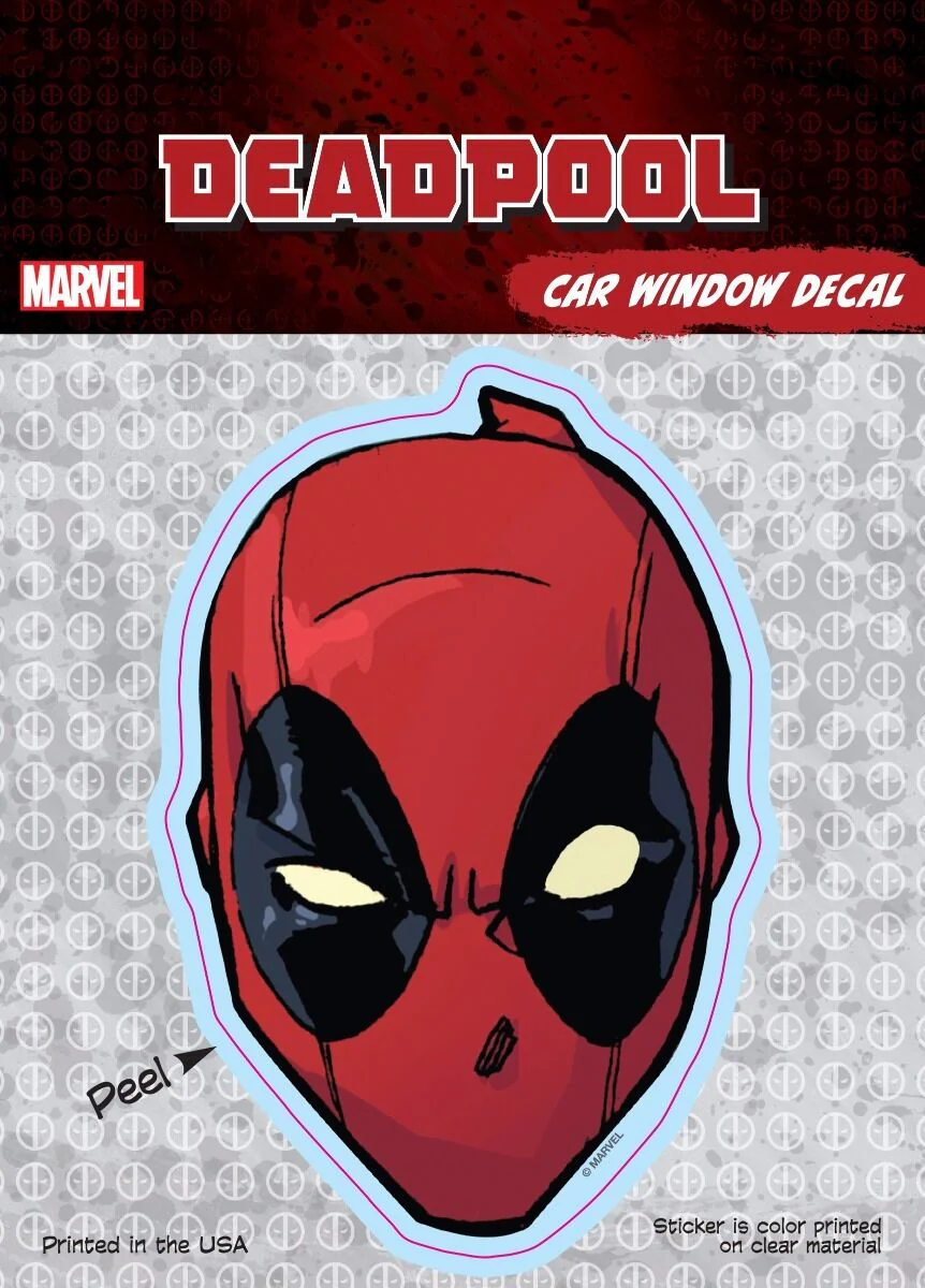 Deadpool Mask Marvel Comics Car Window Decal - Image 1