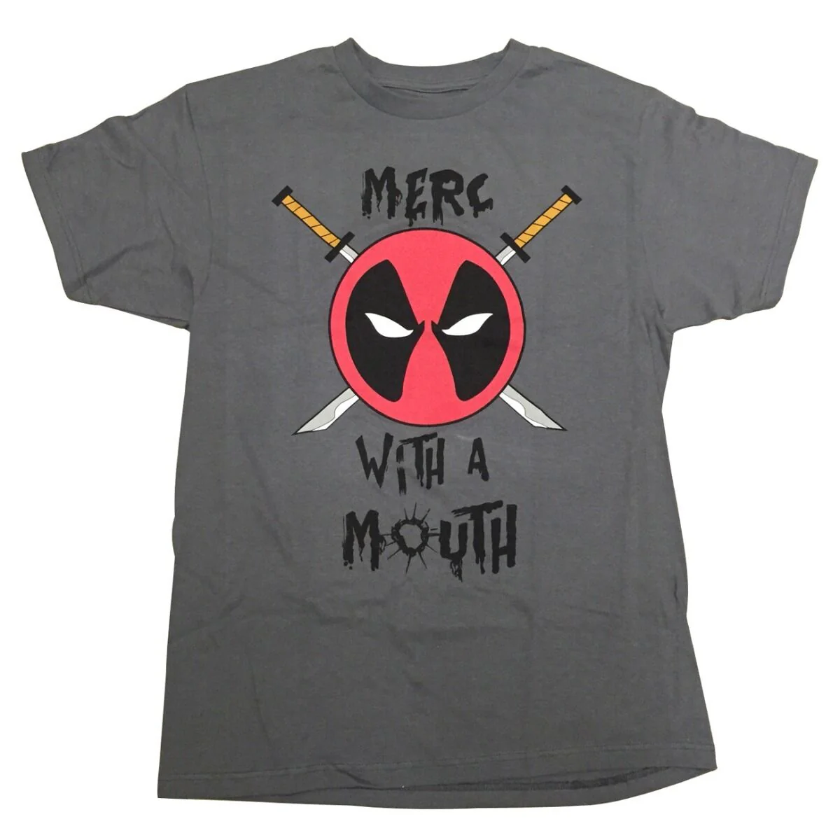 Deadpool Merc Mouth Marvel Comics Adult T-Shirt - Image 1