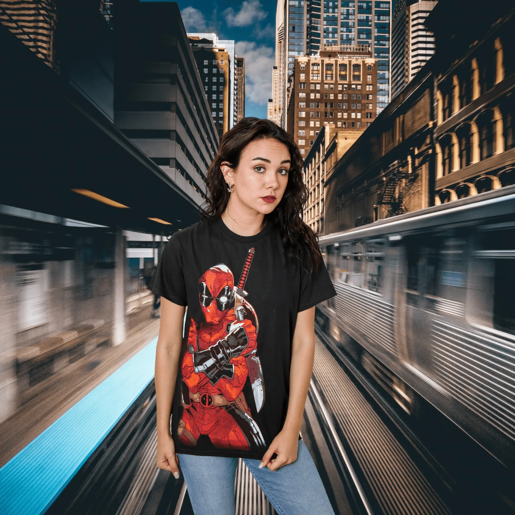 Deadpool Merculese Marvel Comics Licensed Adult T-Shirt - Image 2
