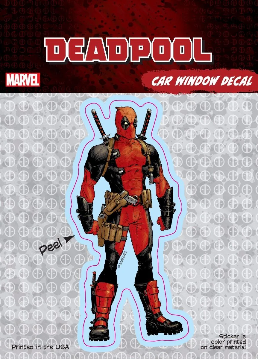 Deadpool Standard Decal Marvel Comics Car Window Decal - Image 1