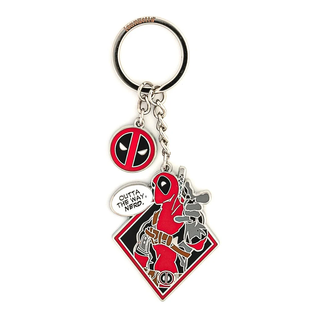 Loungefly Marvel Deadpool Outta the Way Nerd Enamel Key Chain - Image 2