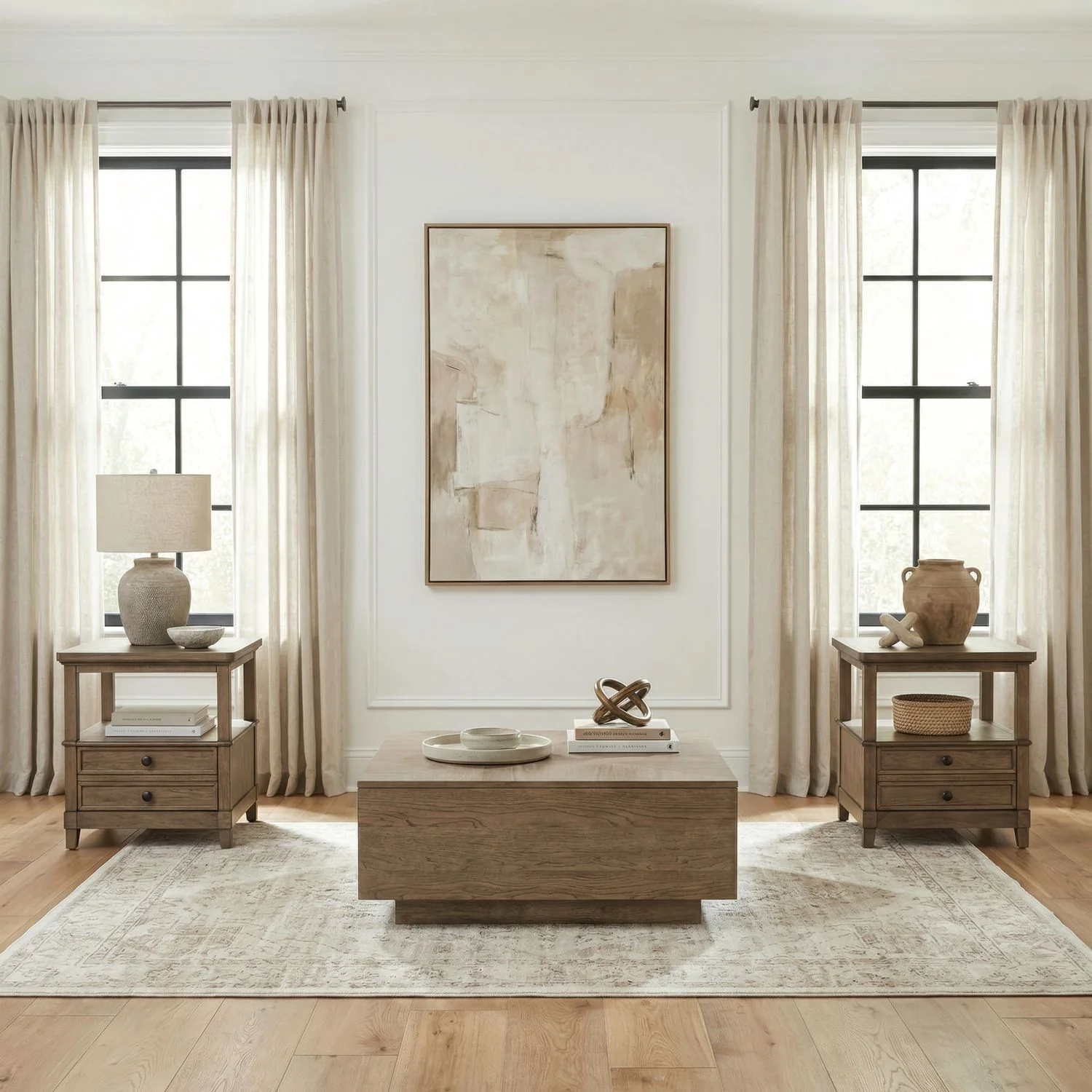 Artisan Home – Opt 3 Piece Set (Cocktail Table & Two 2 Drawer End Tables) – Sienna Stone