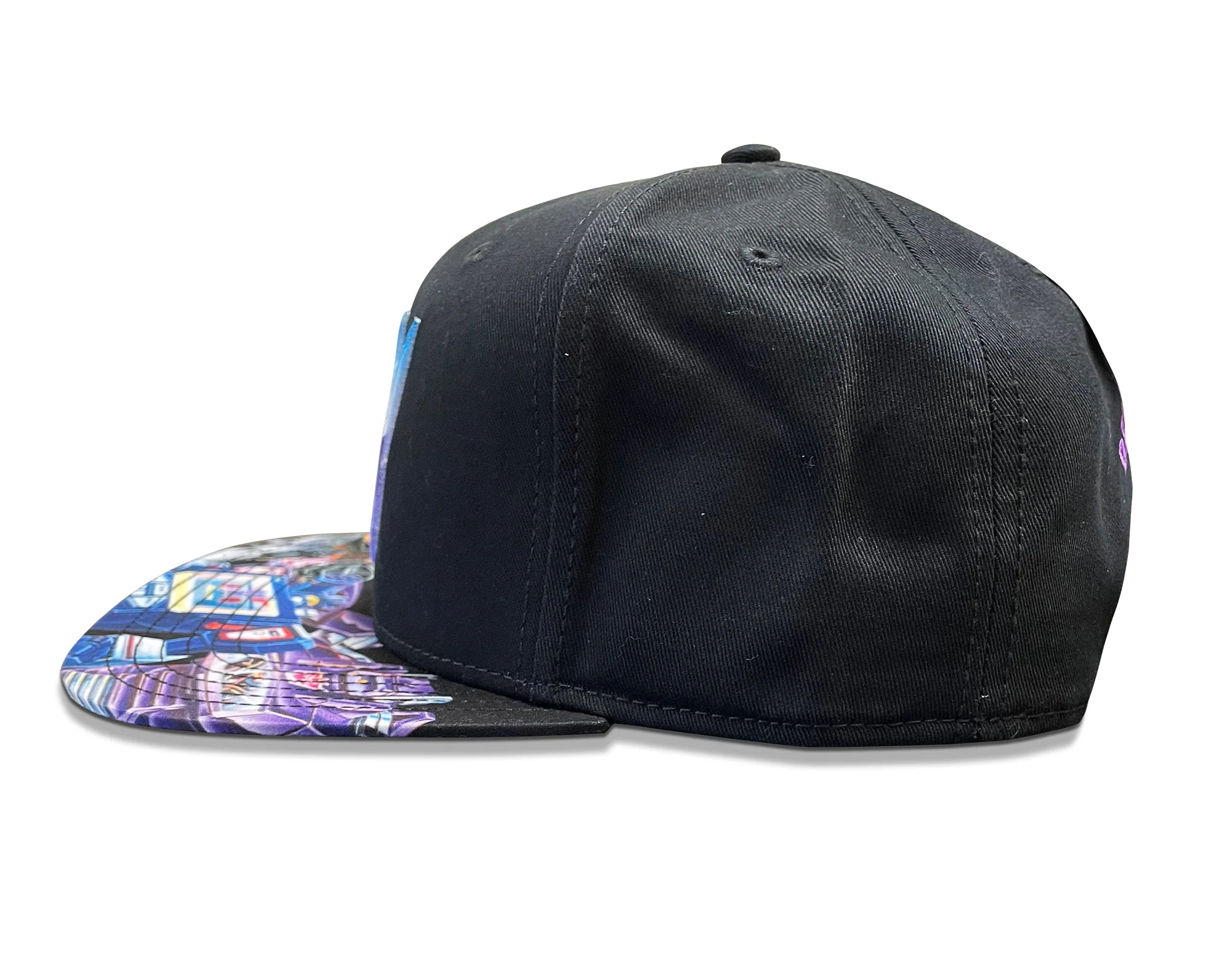 Transformers Decepticons Color Shield 80's Cartoon Black Snapback Cap Hat - Image 3