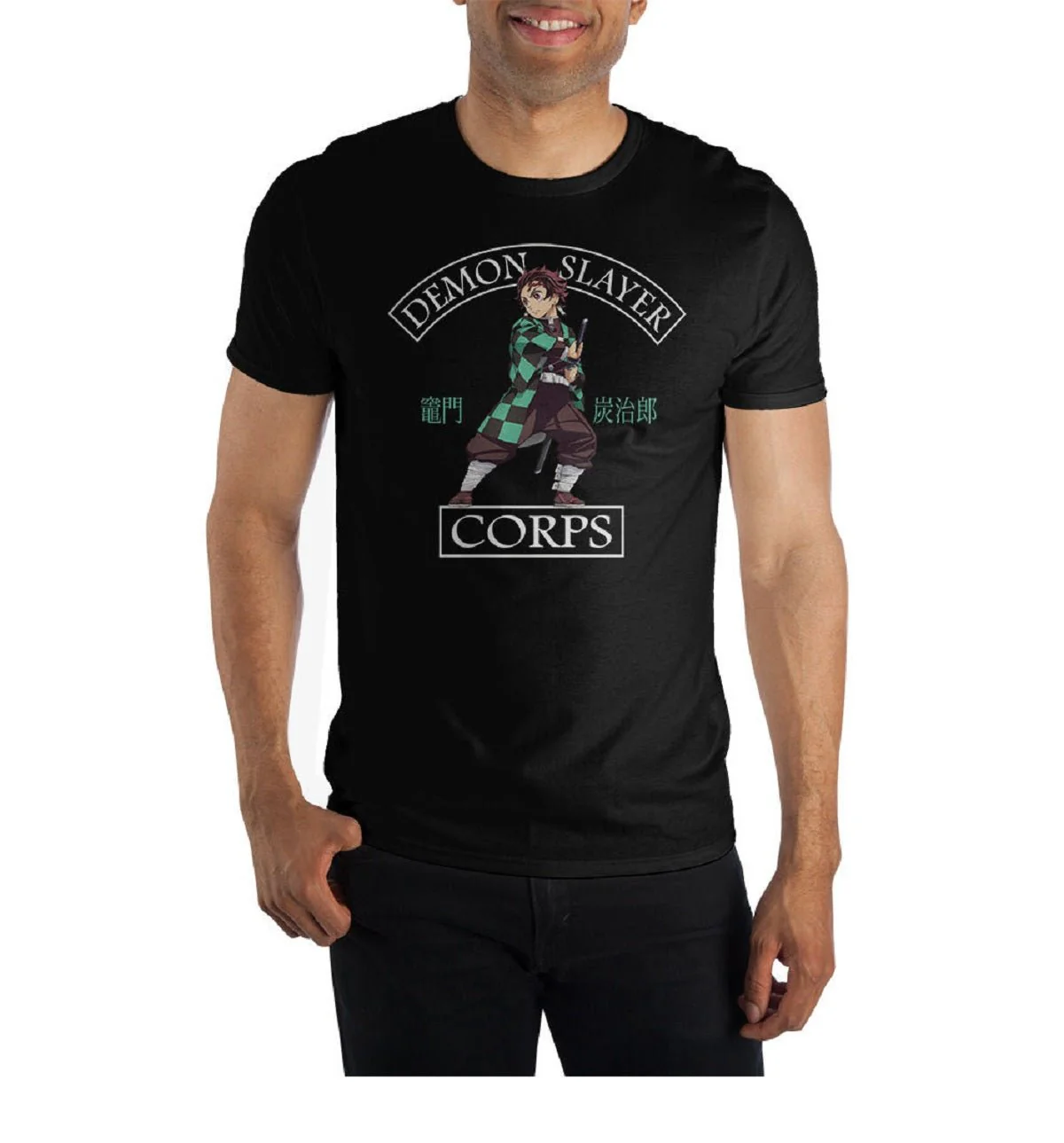 Demon Slayer Corps Tanjiro Kamado Anime Adult T-Shirt - Image 1