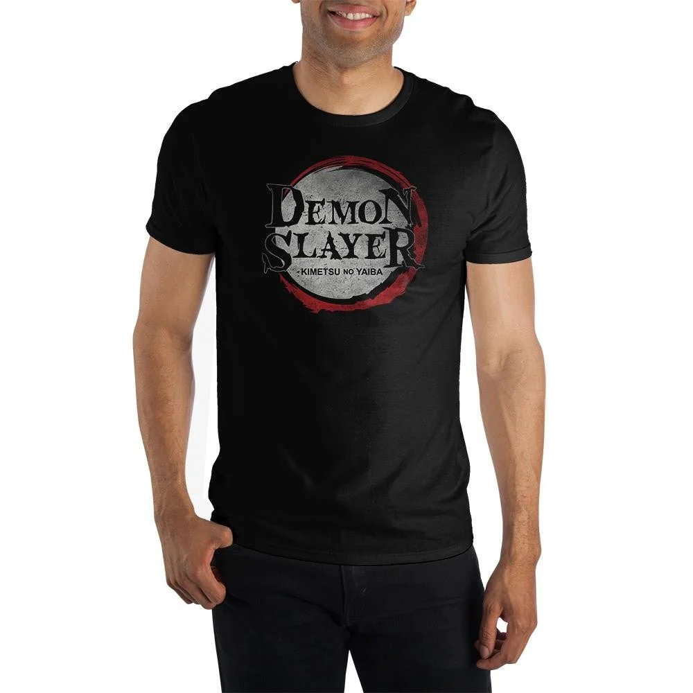 Demon Slayer Kimetsu no Yaiba Anime Logo Adult T-Shirt - Image 1