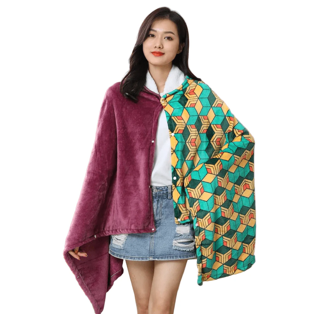 Demon Slayer: Kimetsu no Yaiba – Giyu Blanket Cosplay Cloak Hooded Cape