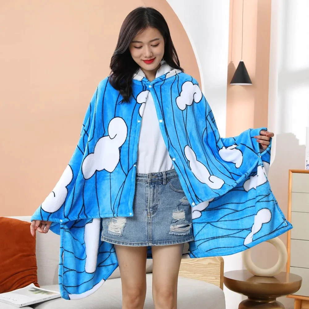 Demon Slayer: Kimetsu no Yaiba - Inosuke Blanket Cosplay Cloak Hooded Cape - Image 2