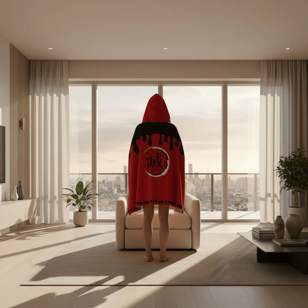 Demon Slayer: Kimetsu no Yaiba - Doma Blanket Cosplay Cloak Hooded Cape - Image 3