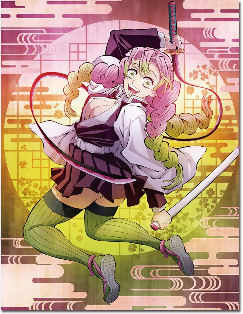 Demon Slayer: Kimetsu no Yaiba – Mitsuri Kanroji Sublimation Throw Blanket 60in By 46in