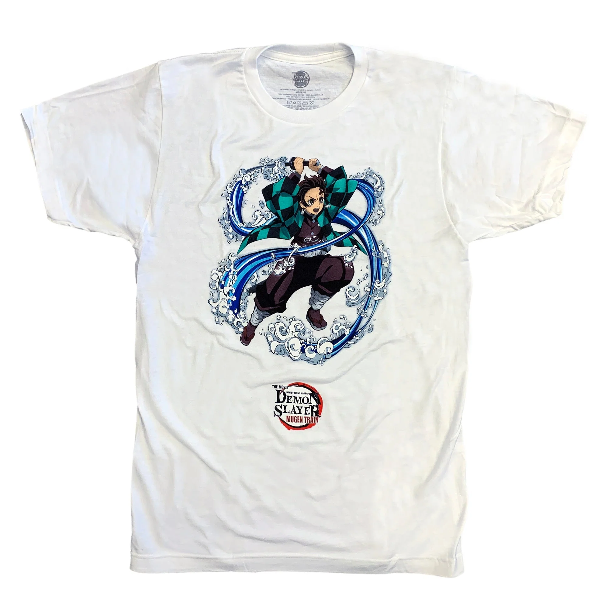 Demon Slayer Kimetsu No Yaiba the Movie Mugen Train Tanjiro Water Adult T-Shirt - Image 1