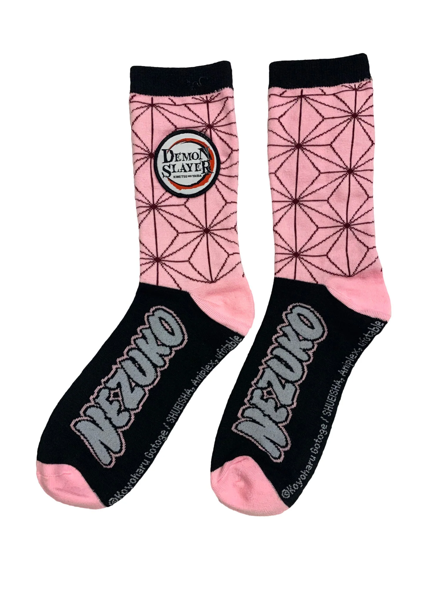 Demon Slayer Nezuko Character Pattern Anime Crew Socks - Image 1