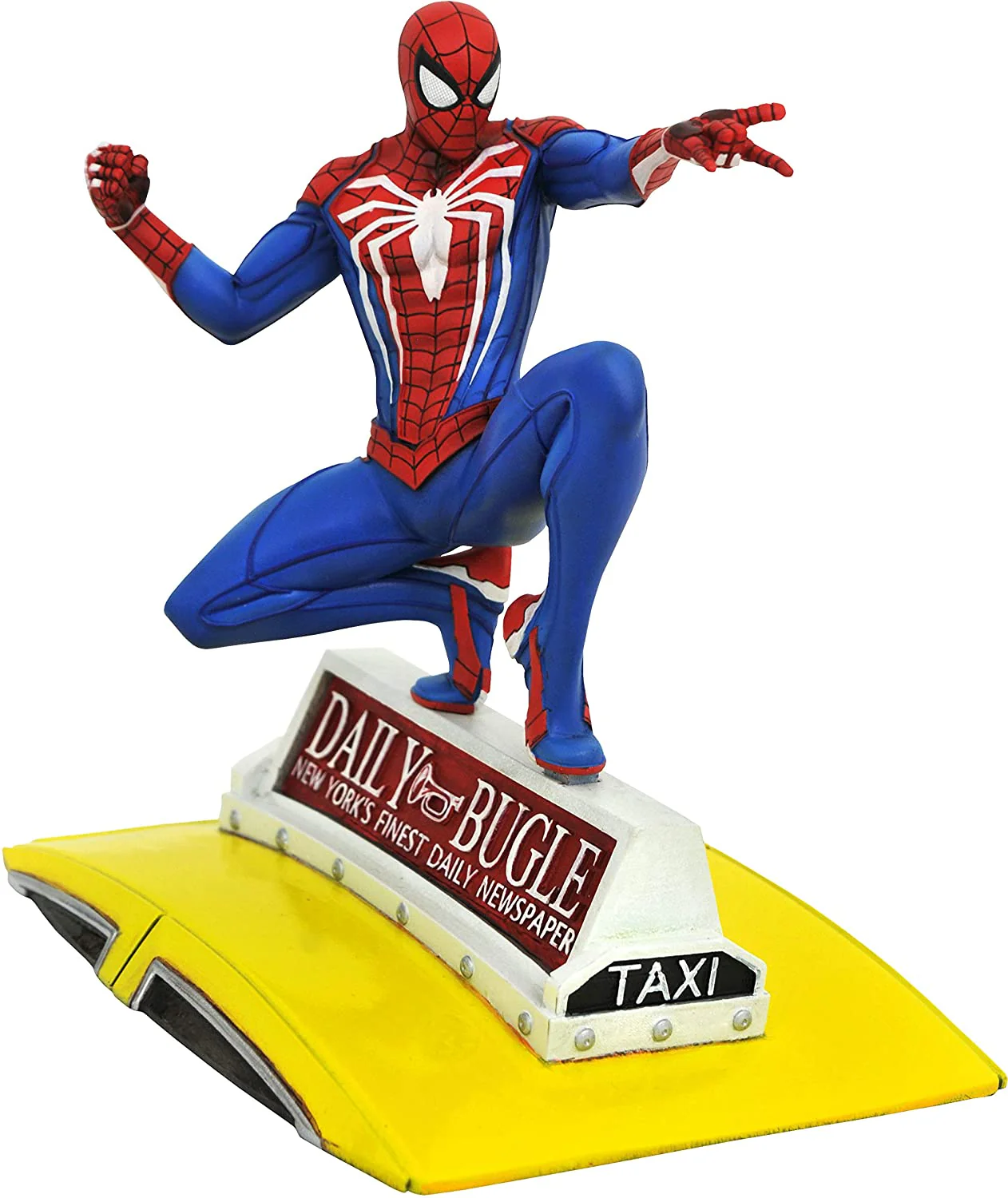 Diamond Select Toys Marvel Gallery: Spider-Man on Taxi PS4 Version PVC Figure - Image 1