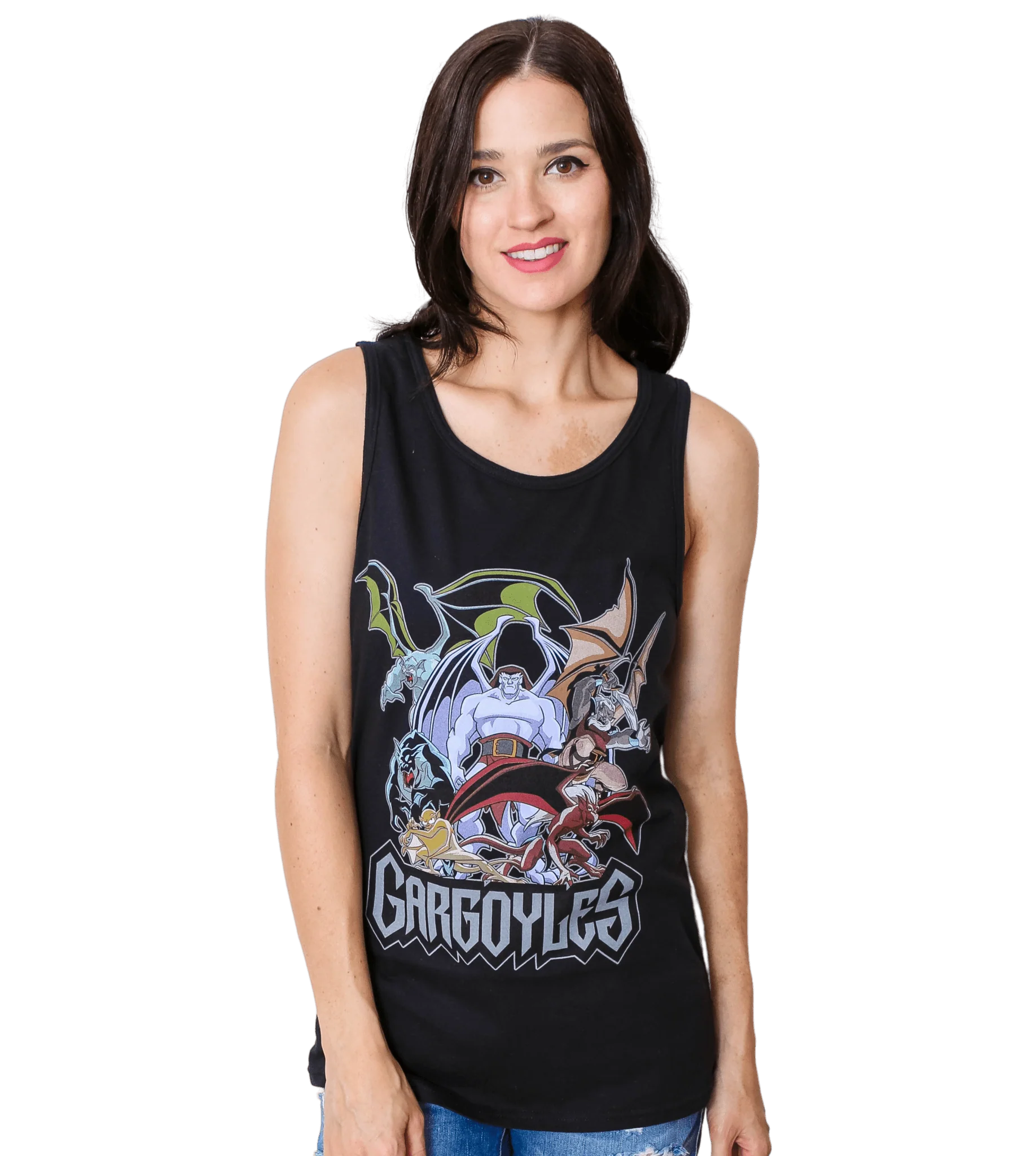 Disney Gargoyles Watch 90's Cartoon Adult Tank Top - Image 3