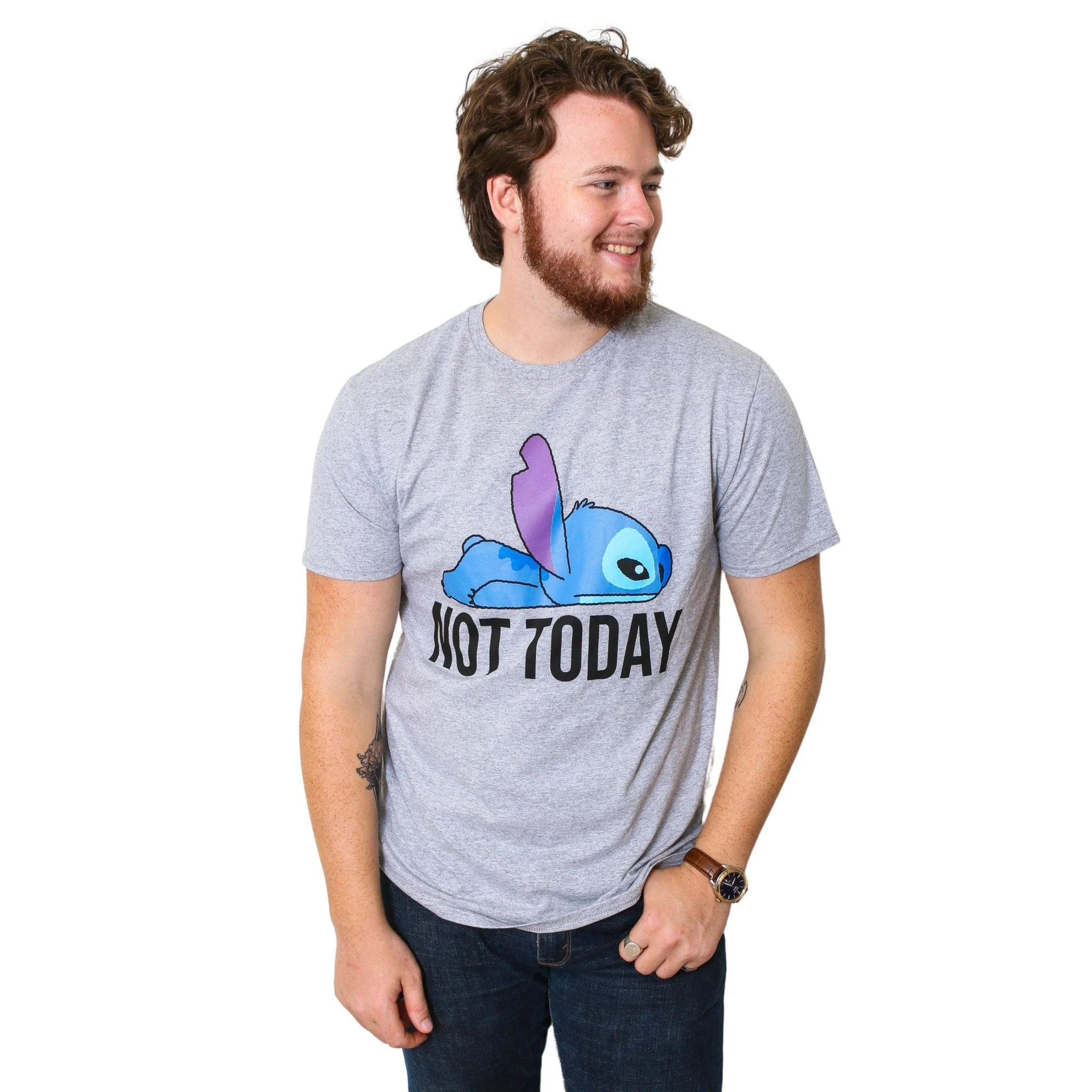 Disney Lilo And Stitch Not Today Mood Adult T Shirt - Image 2