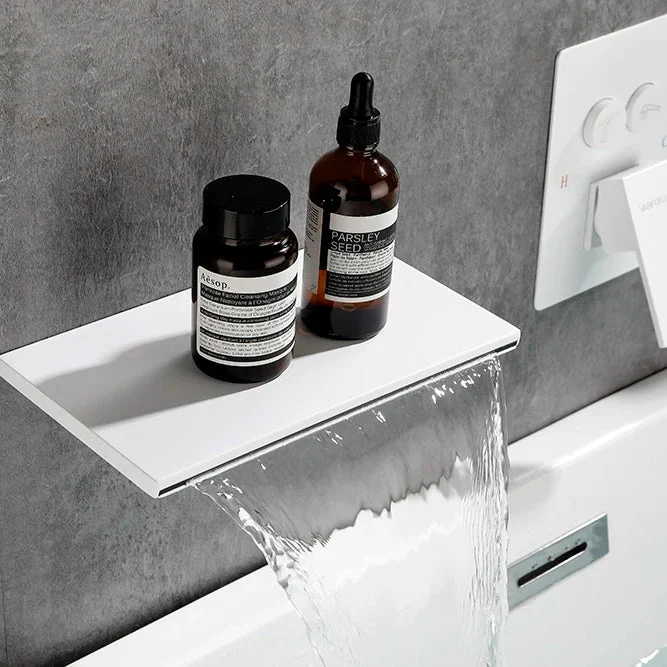 Wall-Embedded Waterfall Spout Bathtub Faucet - Image 3