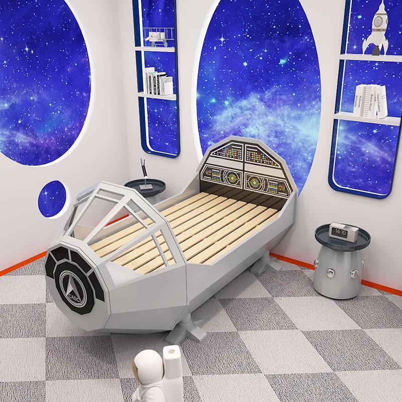 Spaceship Galaxy Adventure Wooden Kids Bed - Image 1