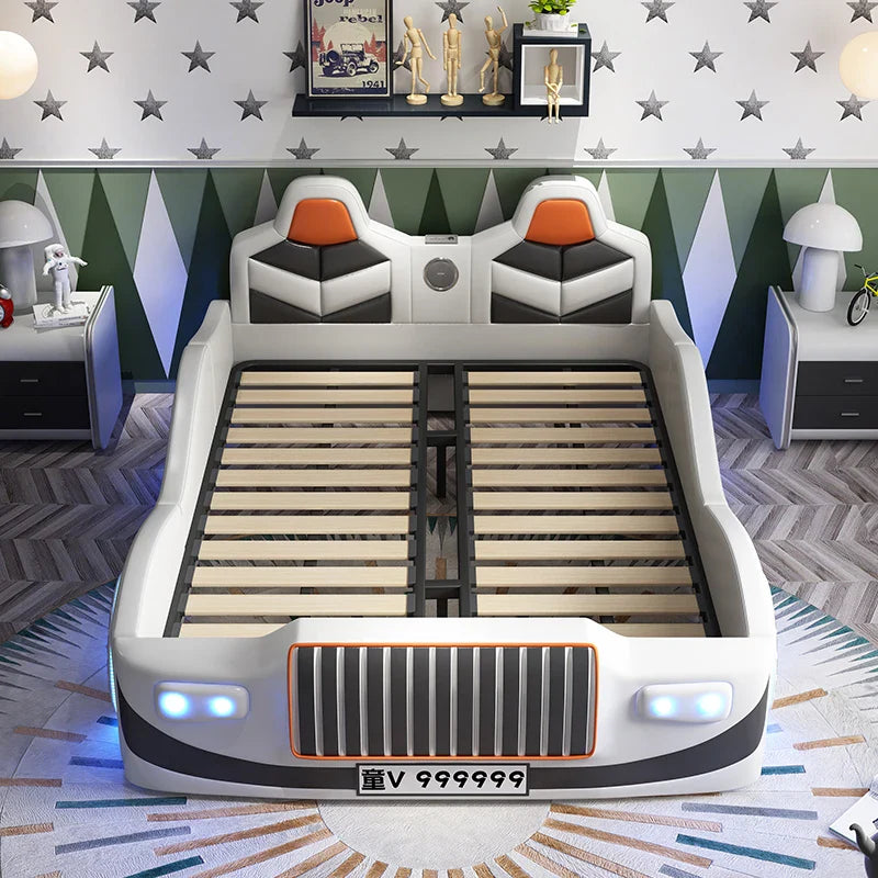 Mini Racer LED Luxury Car Kids Bed - Image 2