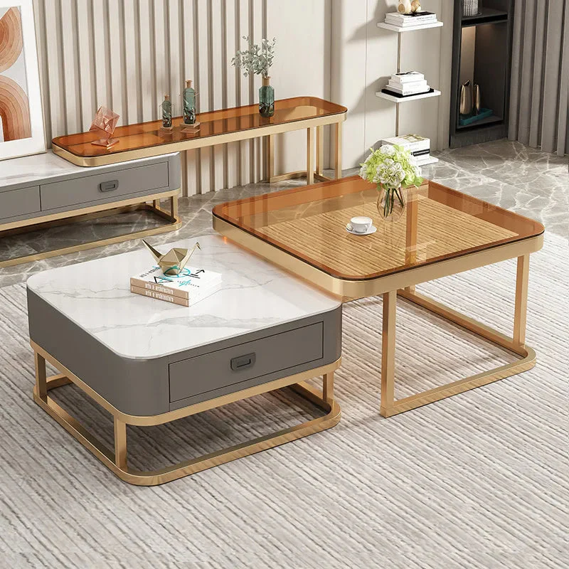 Nordic Nested Dual-Layer Elegant Coffee Table - Image 2