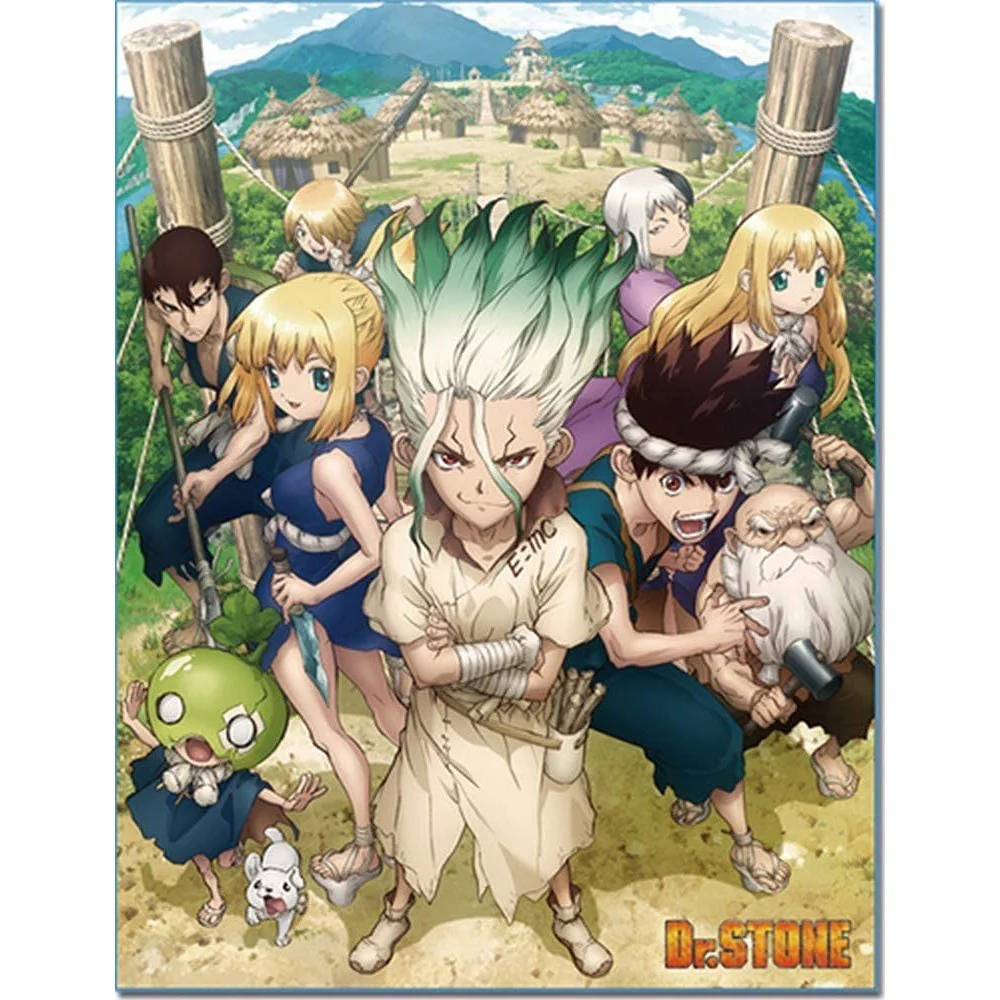 Dr. Stone Anime Key Art Sublimation Throw Blanket - Image 1