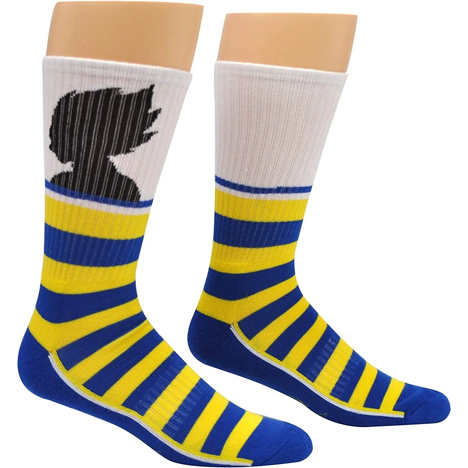 Dragon Ball Super Vegeta Silhouette Anime Athletic Crew Socks - Image 1