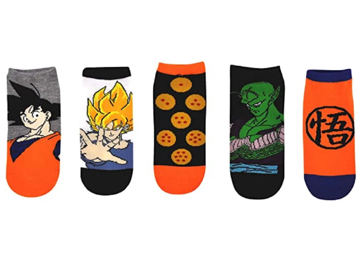Dragon Ball Z Anime Goku, Piccolo 5 Pack Low Cut Socks - Image 1