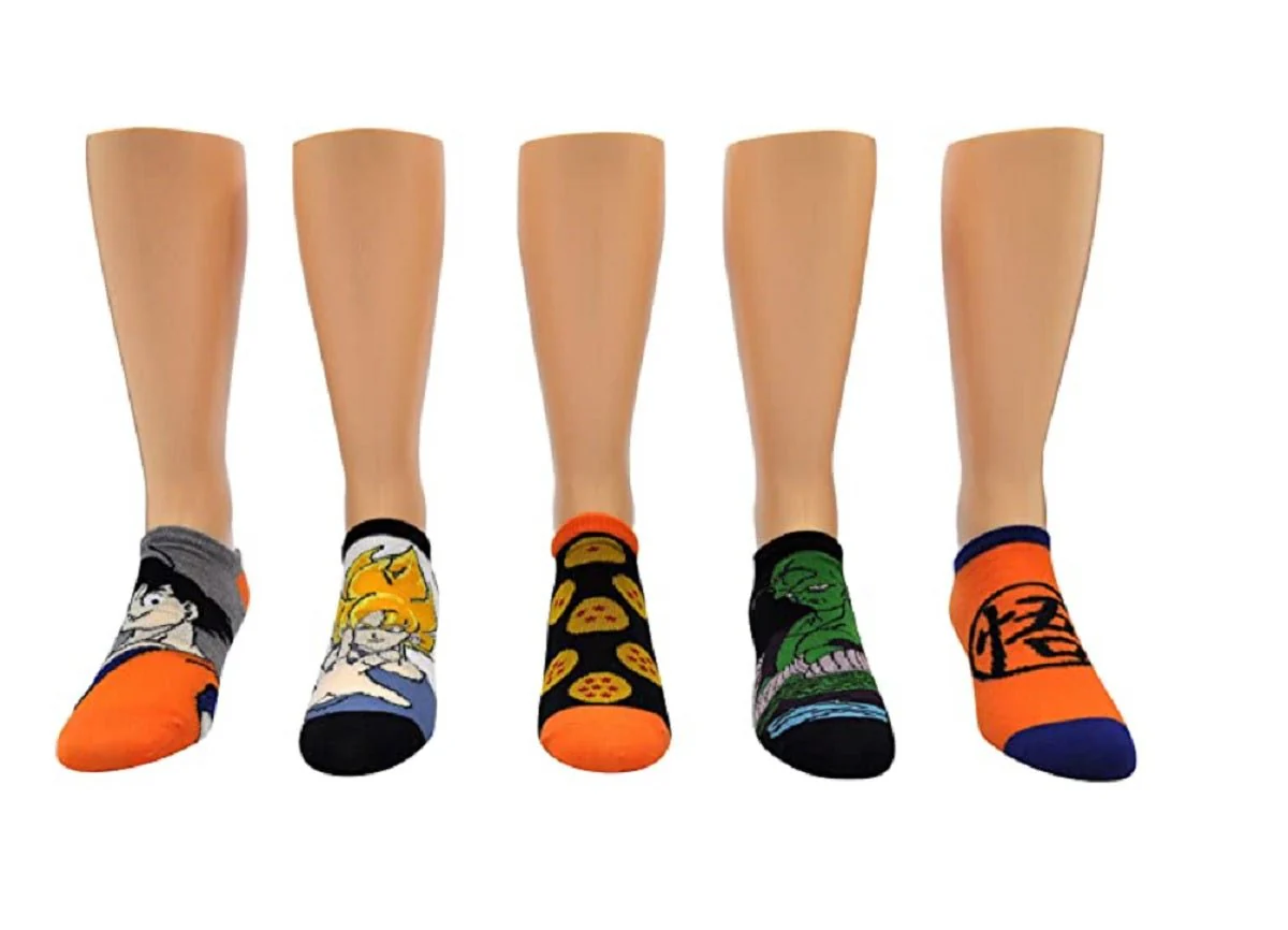 Dragon Ball Z Anime Goku, Piccolo 5 Pack Low Cut Socks - Image 2