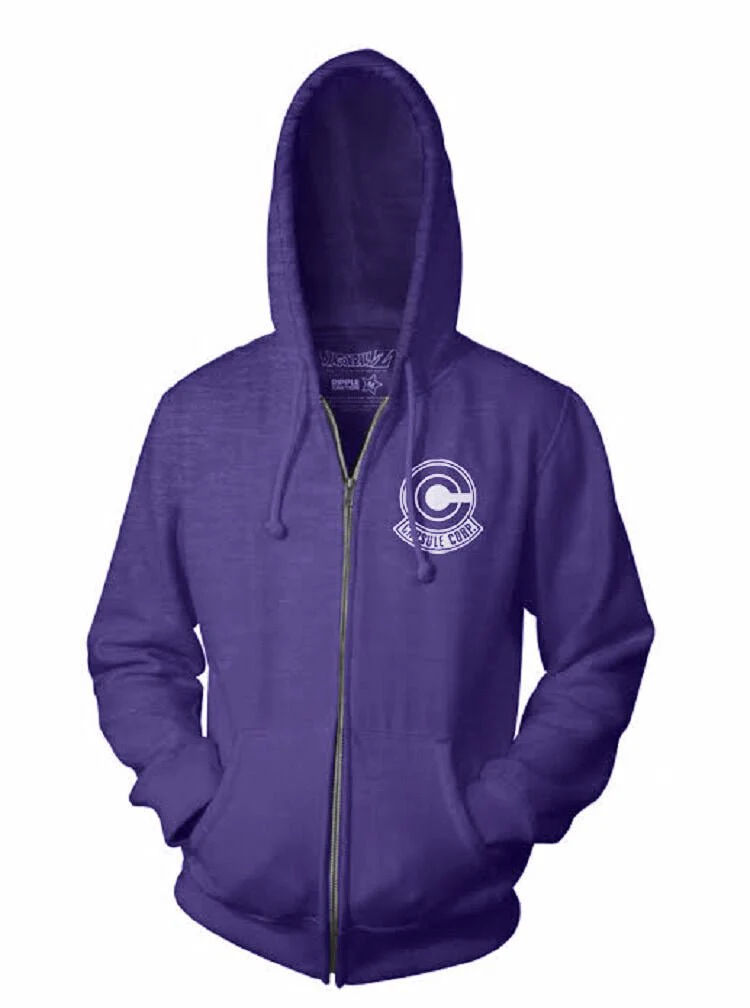 Dragon Ball Z Capsule Corp Symbol Trunks Adult Zip Up Hoodie - Image 3