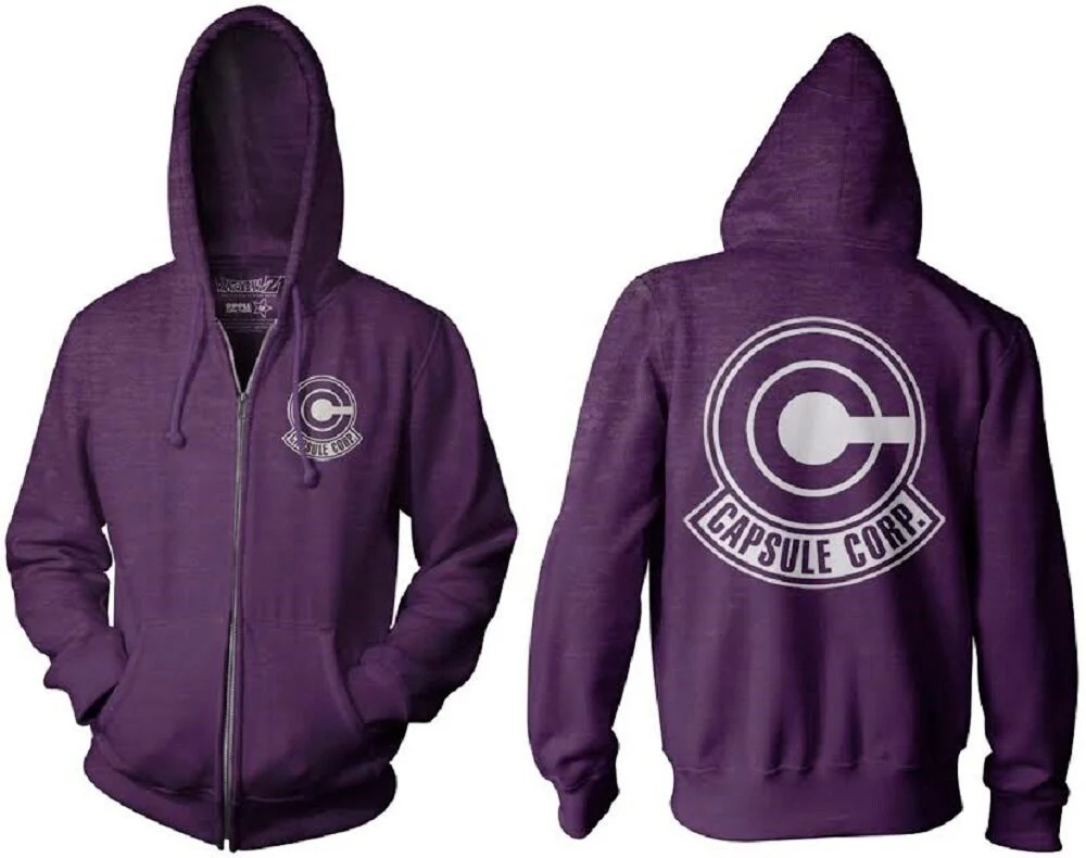 Dragon Ball Z Capsule Corp Symbol Trunks Adult Zip Up Hoodie - Image 2