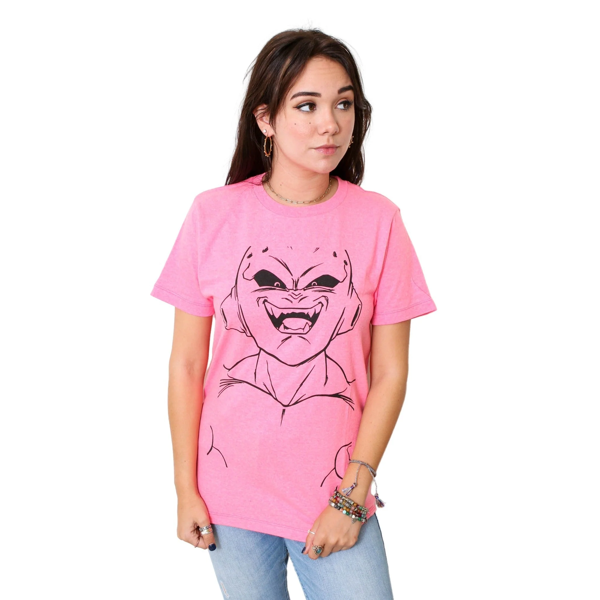 Dragon Ball Z DBZ Majin Buu Kid Buu Large Face Anime Adult T-Shirt - Image 2