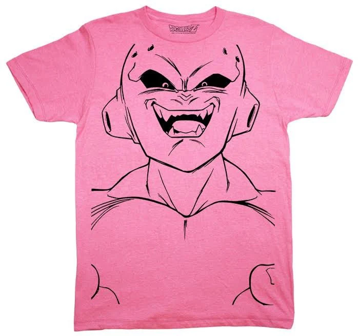 Dragon Ball Z DBZ Majin Buu Kid Buu Large Face Anime Adult T-Shirt - Image 1