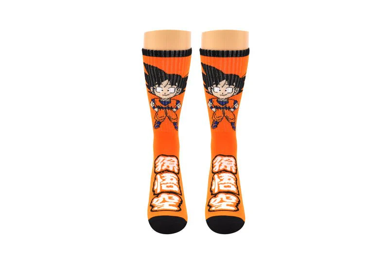 Dragon Ball Z Goku Chibi Anime Athletic Crew Socks - Image 1