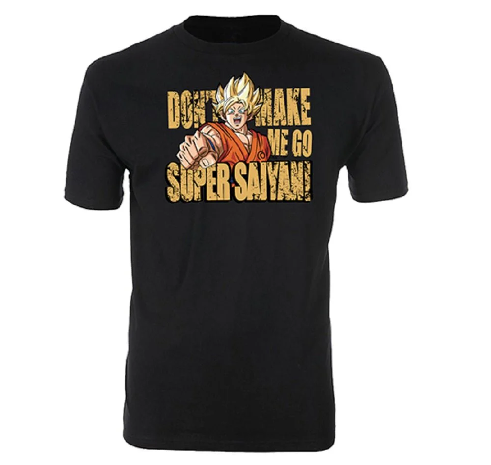 Dragon Ball Z Goku Dont Make Me Go Super Saiyan Adult T-Shirt - Image 2