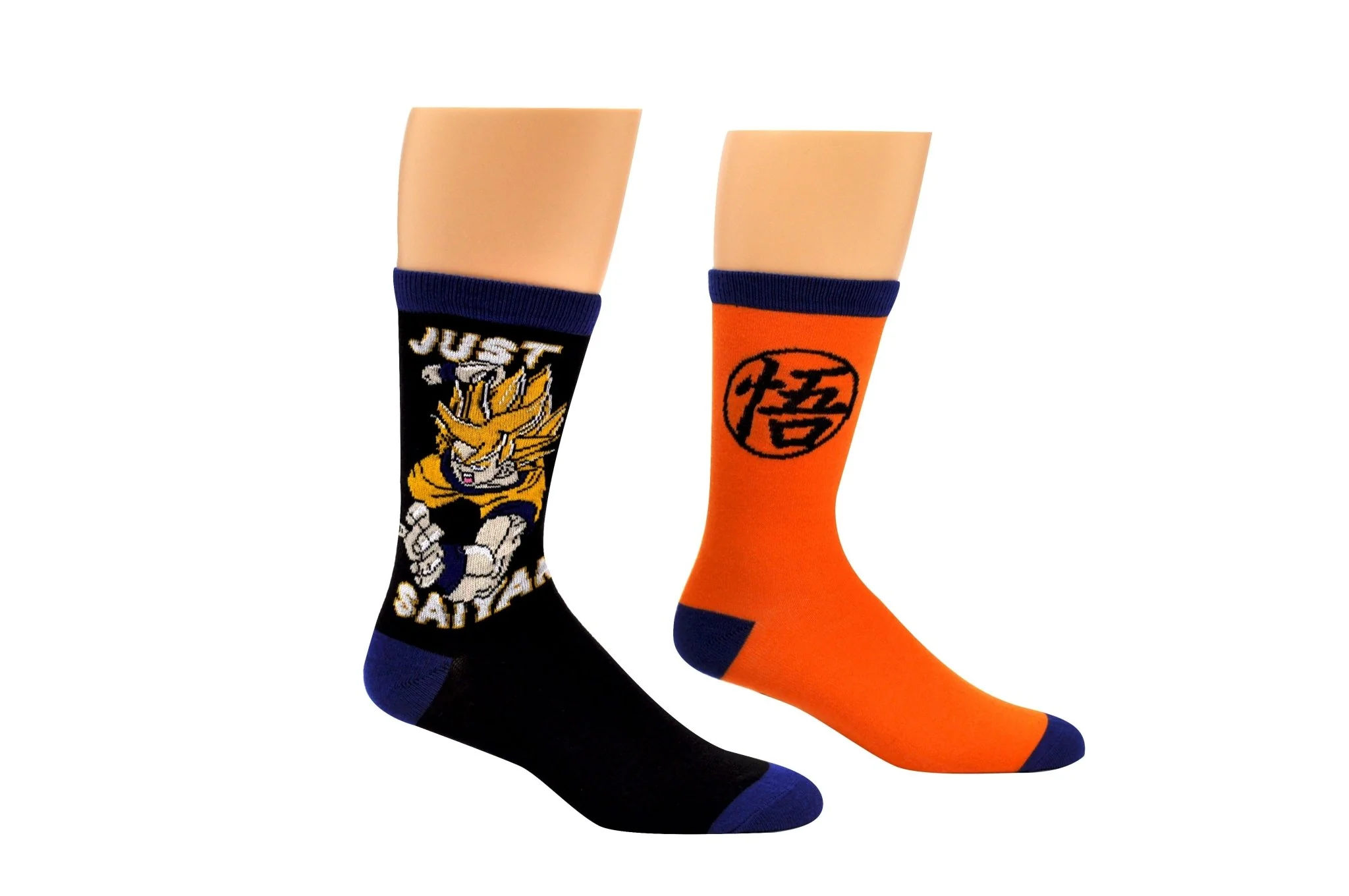 Dragon Ball Z Goku Just Saiyan Anime 2 Pack Crew Socks - Image 1