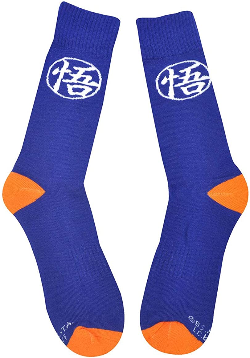 Dragon Ball Z Goku Symbol Anime Blue Athletic Crew Socks - Image 2