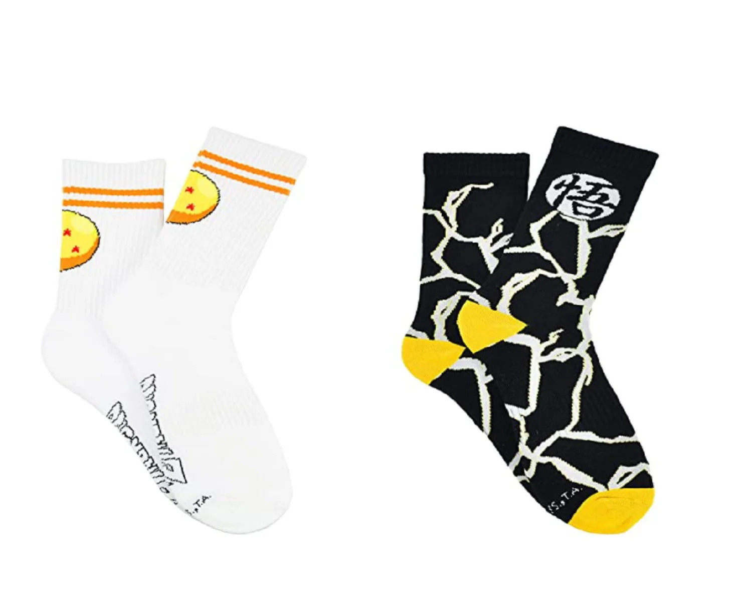 Dragon Ball Z Lightning And Goku 4-Star Dragon Ball 2-Pack Crew Socks - Image 1