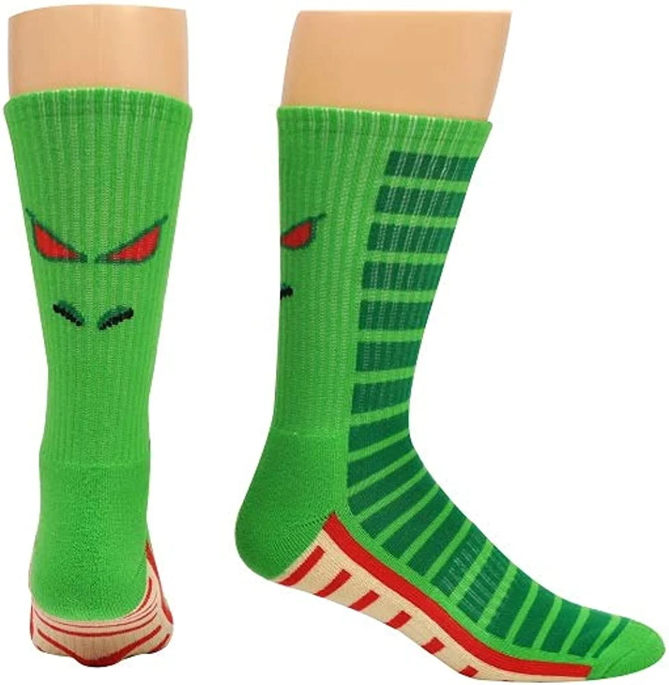 Dragon Ball Z Shenron Anime Green Athletic Cosplay Crew Socks - Image 1