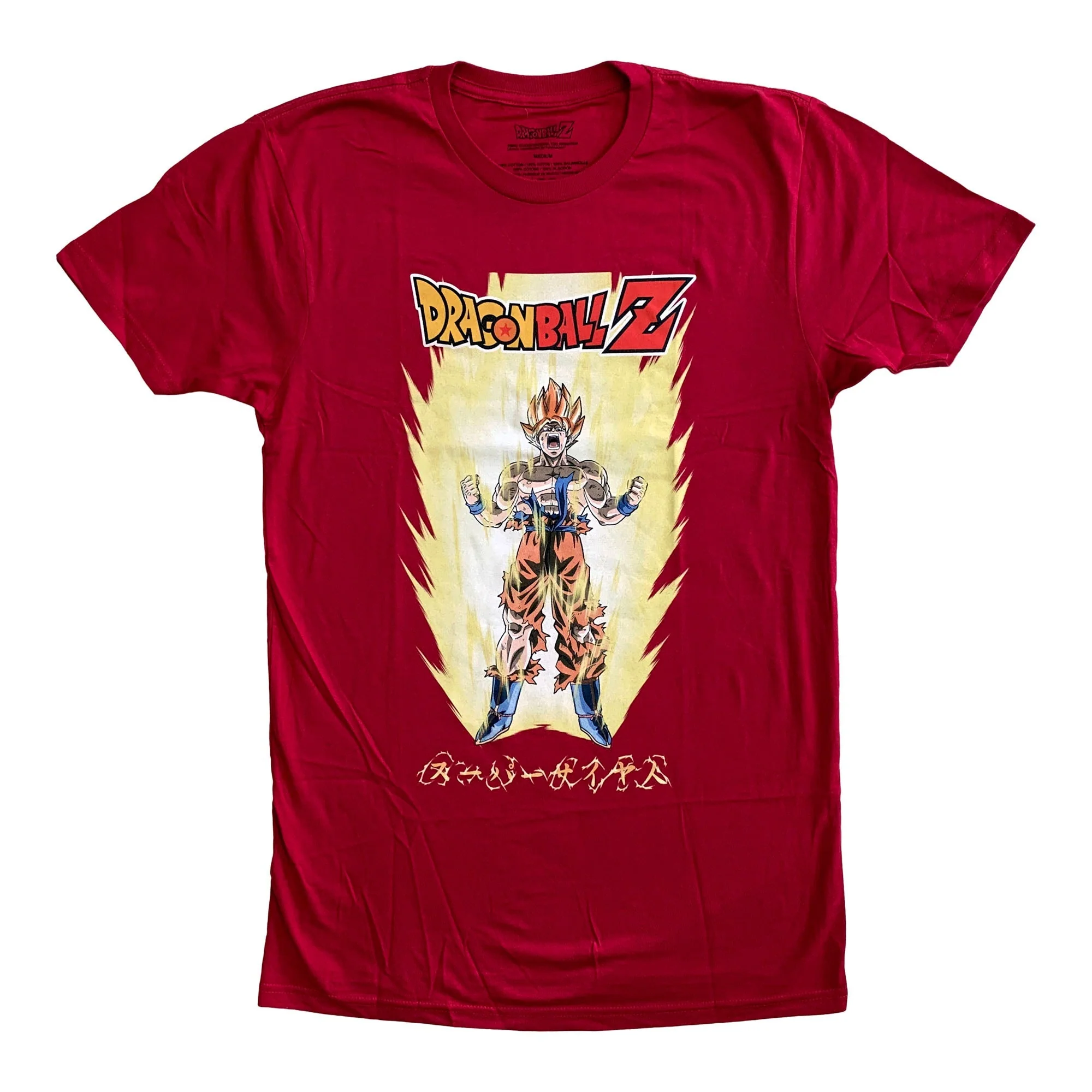 Dragon Ball Z Super Saiyan Goku Red Anime Adult T-Shirt - Image 1