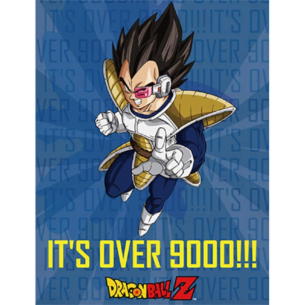 Dragon Ball Z Vegeta It’s Over 9000!!! Anime Fleece Throw Blanket