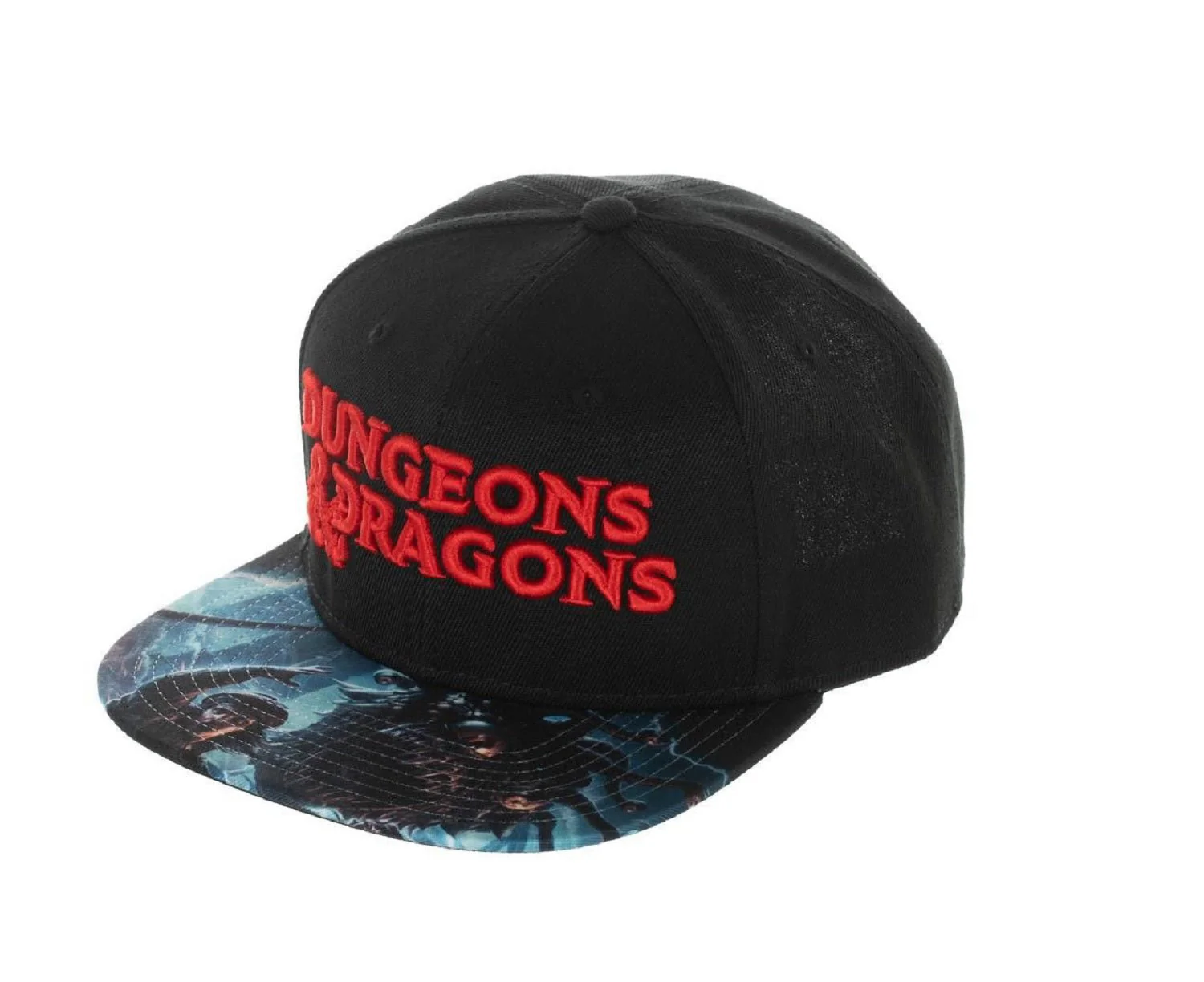 Dungeons and Dragons Sublimated Bill Black Snapback Cap Hat