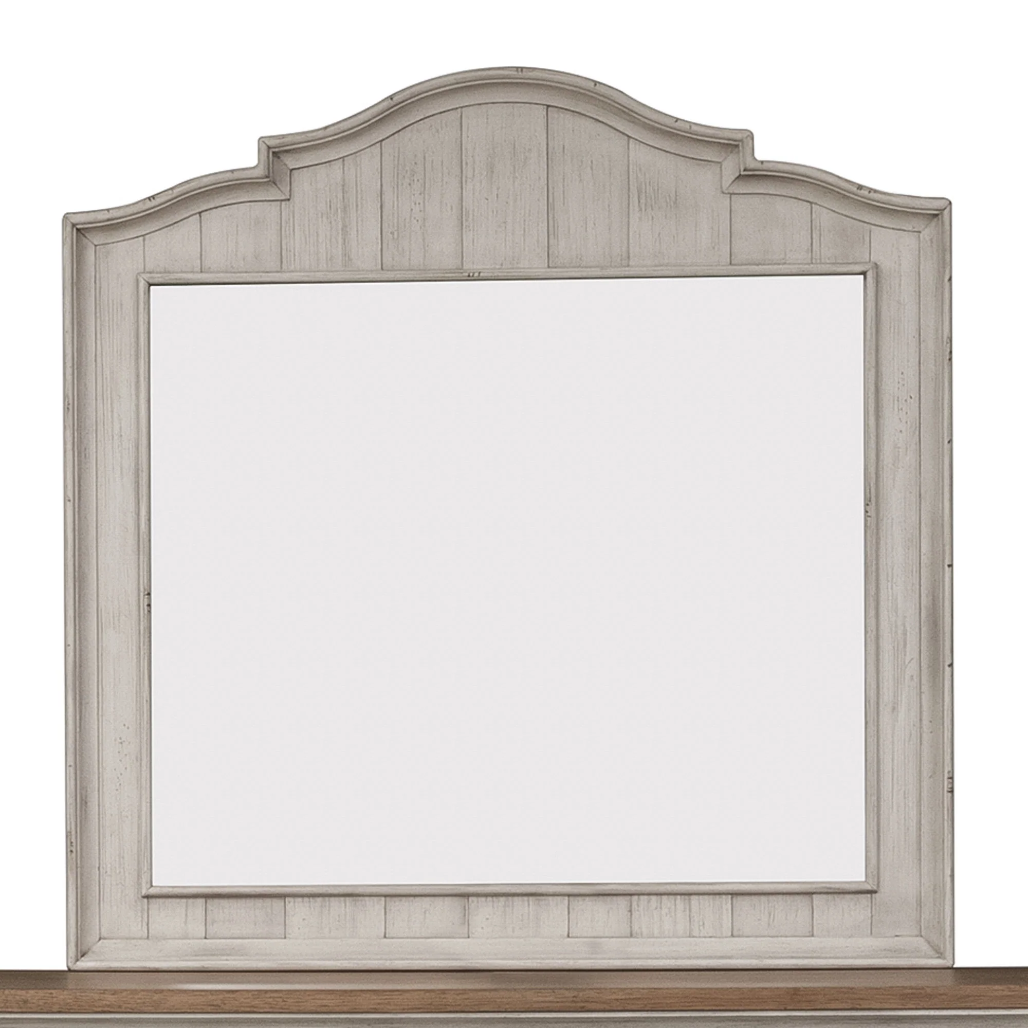 Farmhouse Reimagined - Mirror - Antique White / Chestnut Tops - Image 3