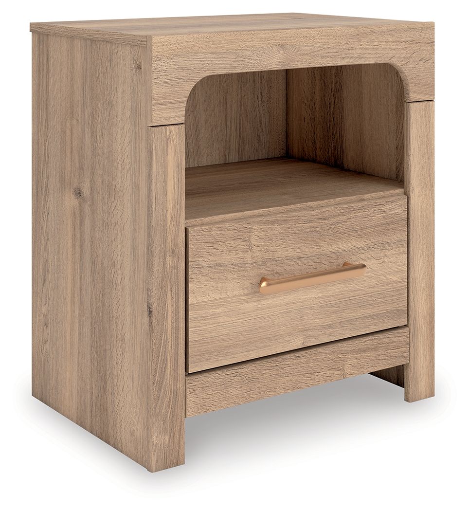 Kinlanni - One Drawer Night Stand - Tan - Image 1