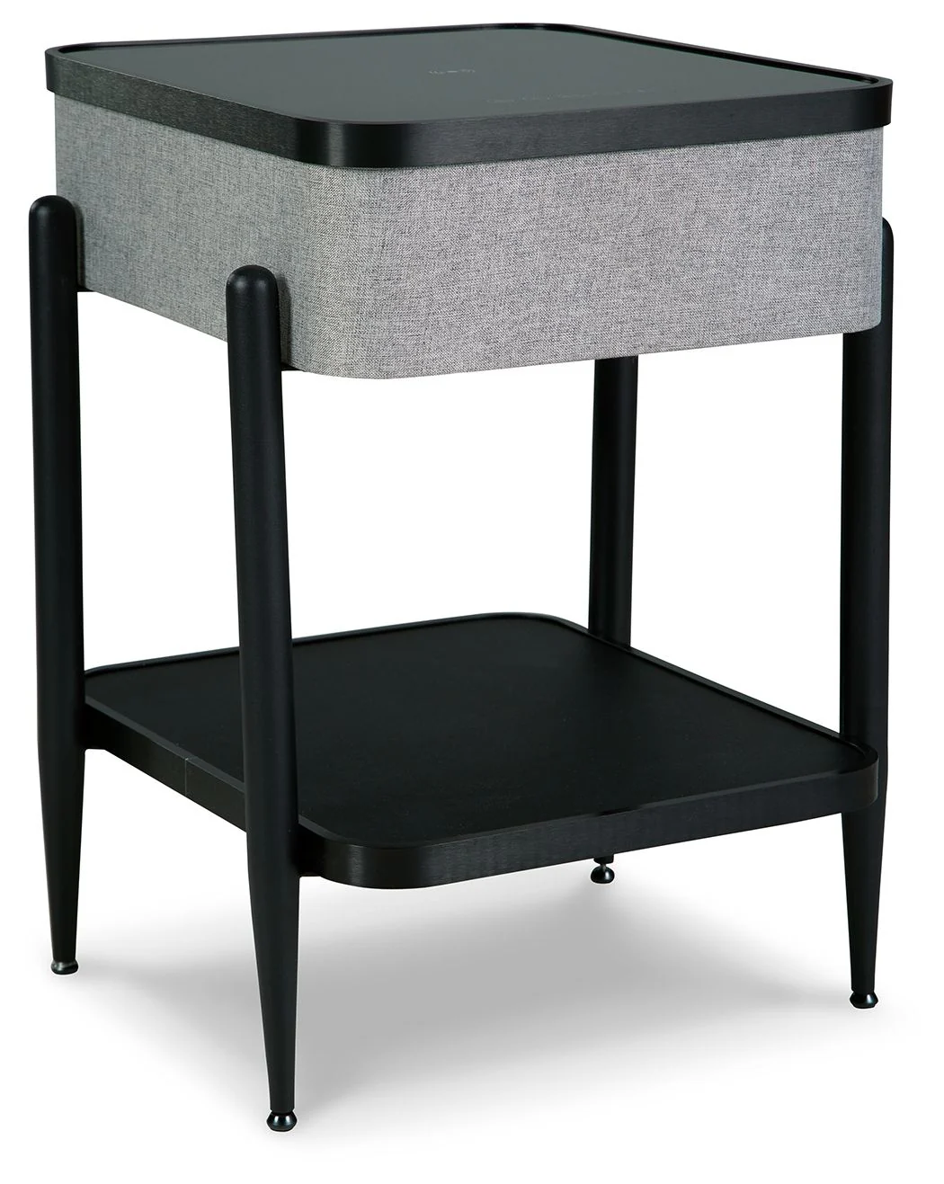 Jorvalee – Accent Table with Speaker – Gray / Black